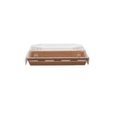 Kraft Flute Sushi Container With Lid - hotpackwebstore.com - Kraft Sushi Containers